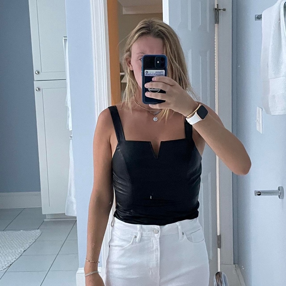 TCEC leather body suit black